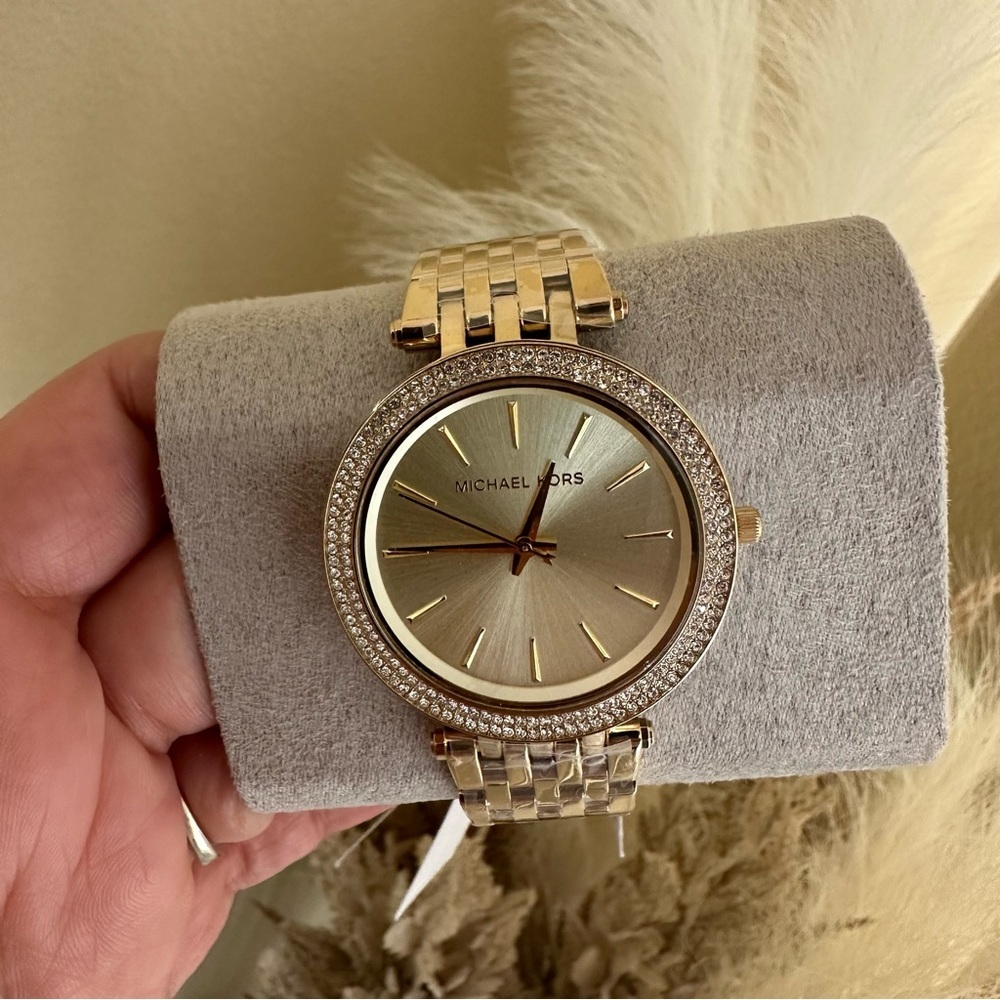 Michael Kors Gold-Tone Women's Watch with Crystal Accents - Picture 4 of 6